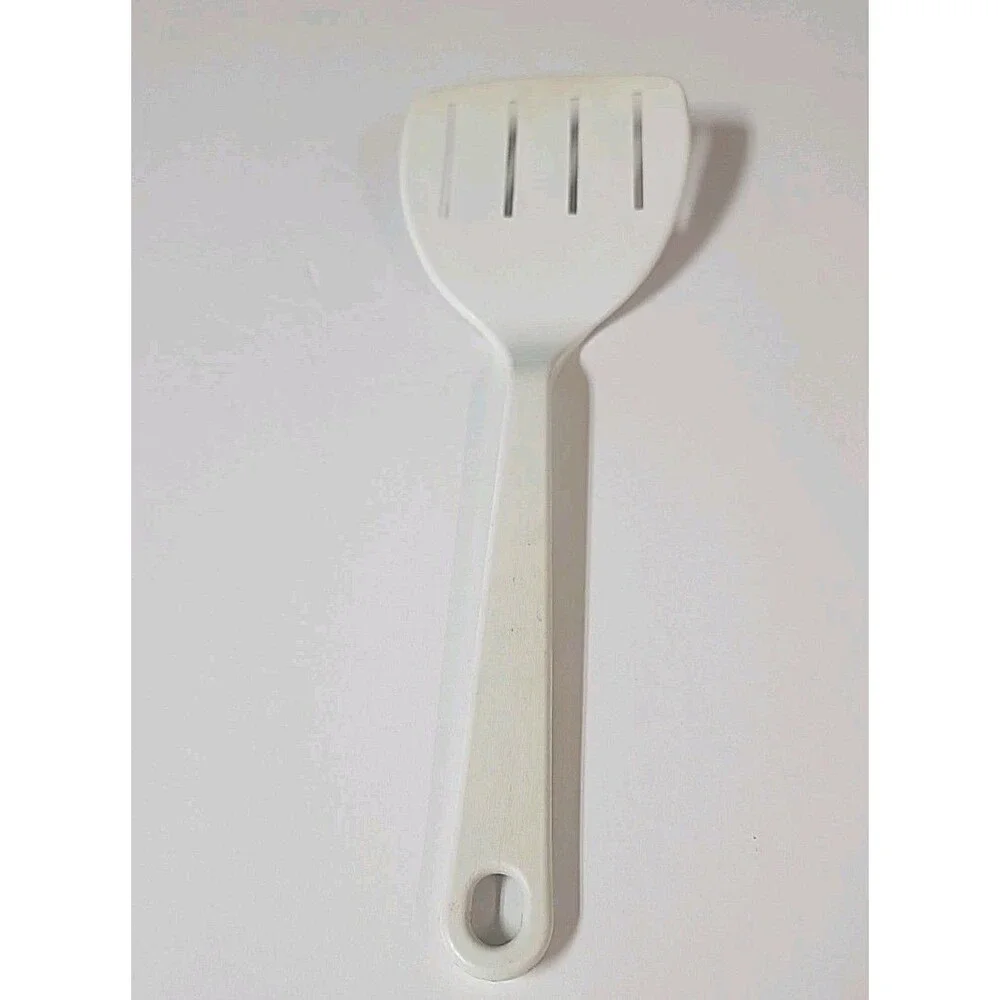 Vintage Tailor Made Nylon Wide 4 In Slotted Spatula White Turner Flipper USA
